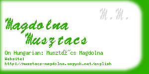 magdolna musztacs business card